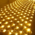 thumbnail image 3 of Thrisdar 3X2/6X4M Luces de red navideñas para exteriores, luces de cadena de malla conectables para árboles, arbustos, bodas, decoración de jardín, 3 of 5