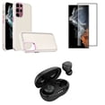 thumbnail image 1 of BD Accessories for Samsung Galaxy S23 Ultra Case - (Beige/Pink) Slim Hybrid TPU Frosted Protection Cover with Screen Protectors, Premium Wireless Earbuds, TWS with Charging Case, 1 of 5
