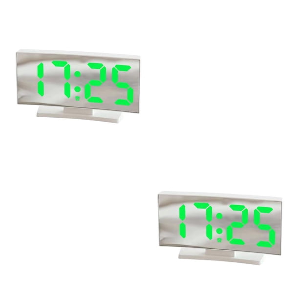 Despertador LED multifuncional Bewildely con Termómetro y Calendario 2piezas Luz blanca/verde