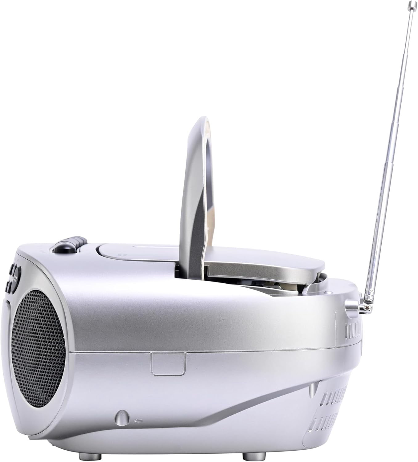Emerson Portable CD & Cassette Player Recorder Boombox, AM/FM Radio, AUX, Headphone Jack, Dual Speakers, AC/DC or Battery Powered