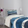 thumbnail image 5 of Ambesonne Starfish Quilted Bedspread Set 2 Pcs, Stripes Starfish, Twin Size, Multicolor, 5 of 6