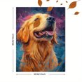 thumbnail image 3 of Qisvanset 12x16 Inch Moonlight Golden Retriever Canvas Wall Art, Vivid Pet Painting Animal Lover Home Decor, 3 of 8