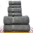 thumbnail image 3 of Luxury Hotel & Spa Towel 100% Genuine Turkish Cotton 6 Piece Towel Set -gray- Dobby Border, 3 of 3