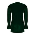 thumbnail image 6 of Black Dresses for Women - Women Casual Long Sleeve Dresses, Holiday Dresses for Women - Summer Flowy Crewneck A-Line Plain Midi Dress Dark Green Size:L, 6 of 7
