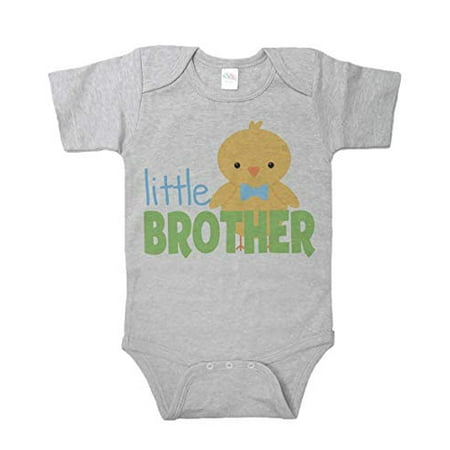 

7 ate 9 Apparel Baby Boy s Little Brother Easter Onepiece Blue and Green