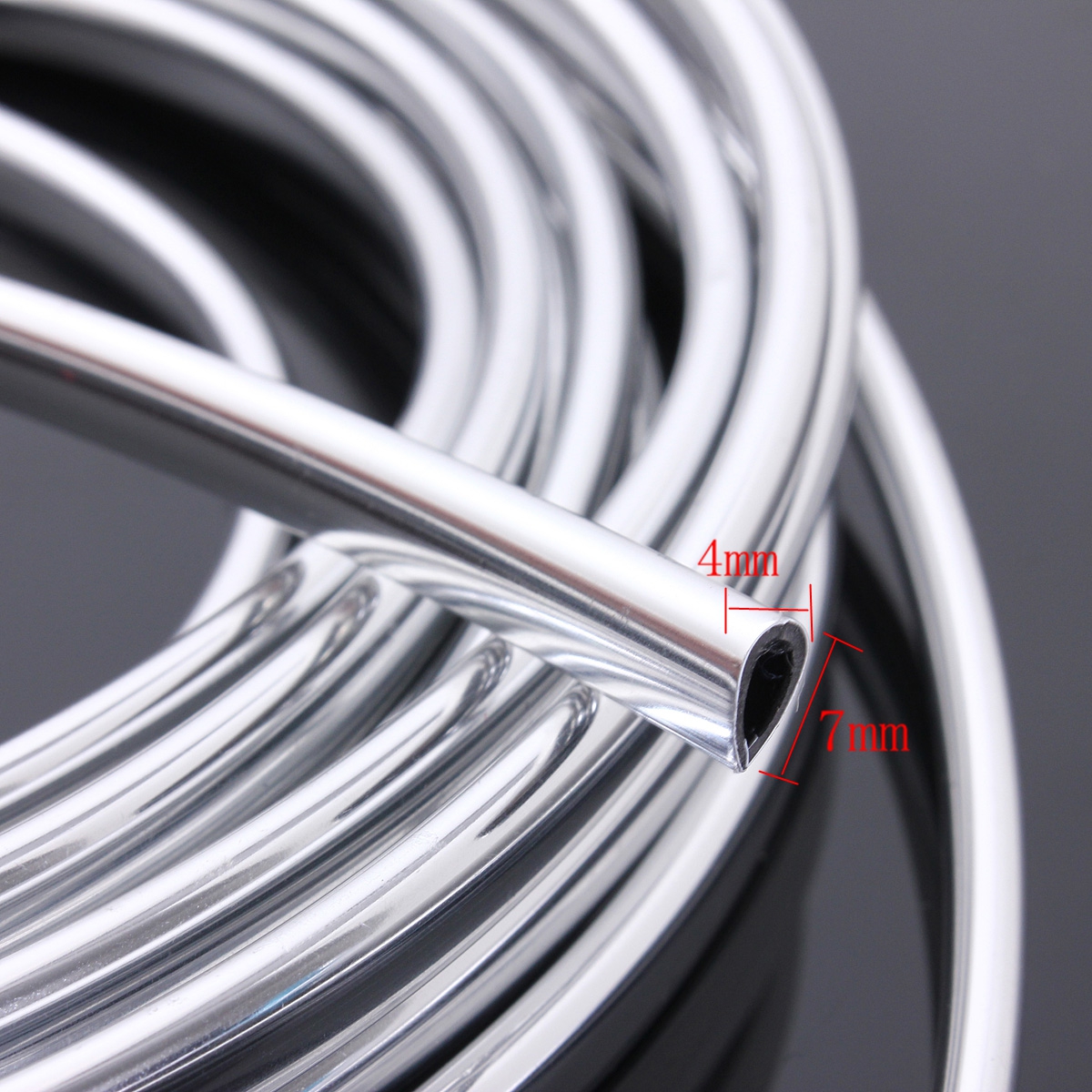 6M Chrome Moulding Rim Trim Strip Car Door Edge Scratch Guard Protector Cover