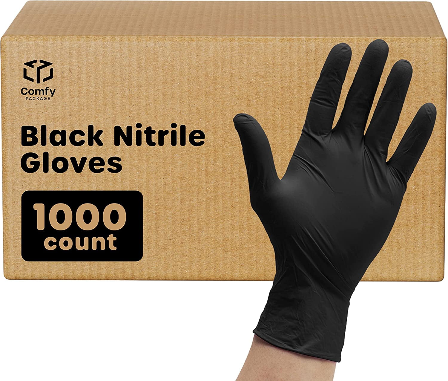 Disposable Black Nitrile Gloves 6 Mil. Extra Strength Latex & Powder