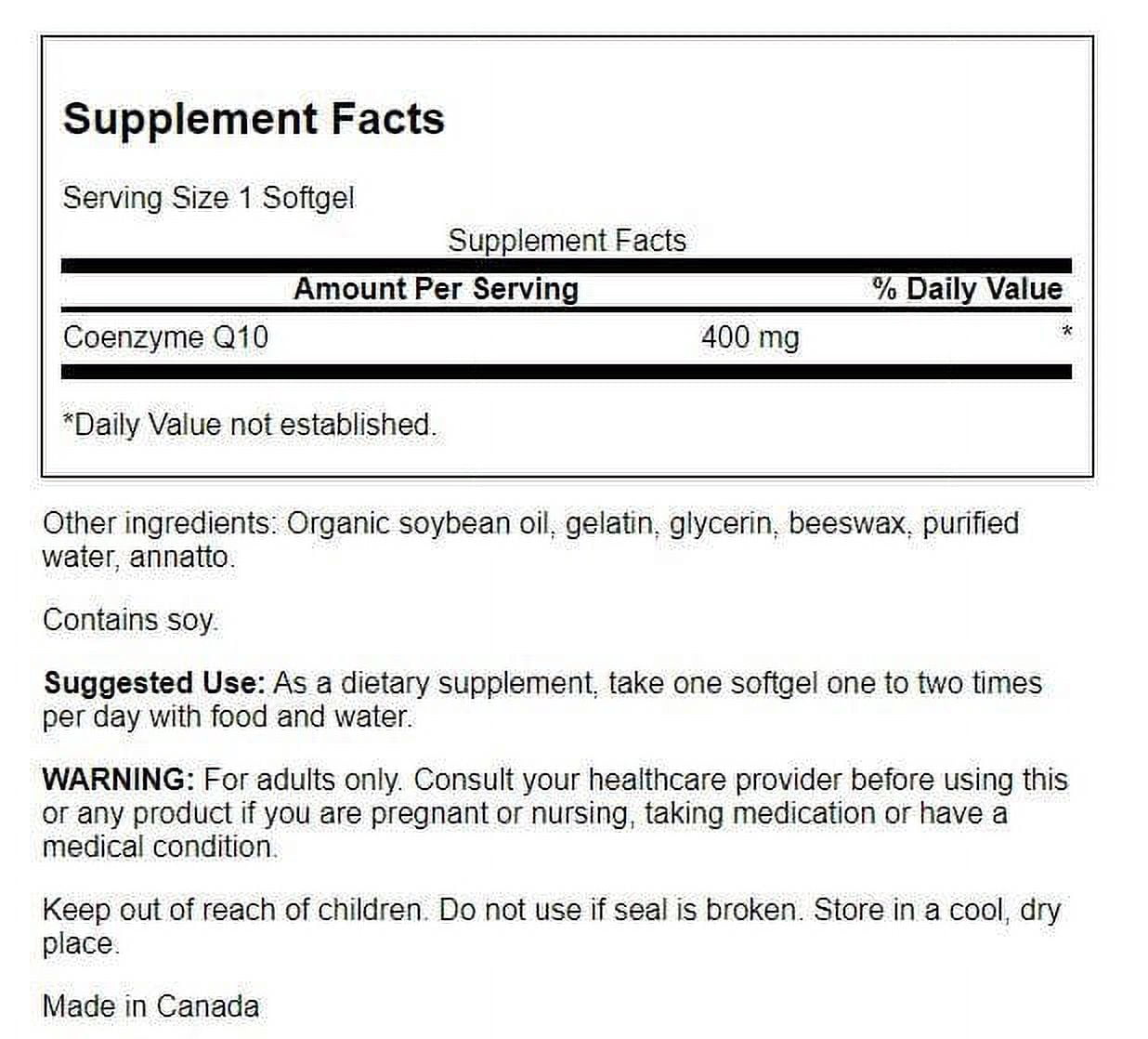 Swanson CoQ10 - Helps Promote Heart Health, Energy Support, & Aids Overall Cardiovascular System Health - Helps Maintain Coenzyme Q10 Supplement - (30 Softgels, 400mg Each) (2 Pack)