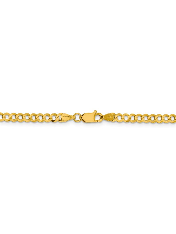 925 Sterling Silver 4.7mm Polished Pave Flat Figaro Link Chain Necklace 7-24