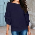 thumbnail image 2 of TYGHBN Women Lady's Long Sleeve Solid T-Shirt Batwing Sleeve Loose Sweater Top Long Sleeve Comfort Long Sleeve Women Fit T Shirts Woman's Summer Tops T Shirts Women Shirt Women Casual Womens Tops, 2 of 5