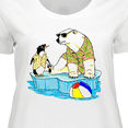 thumbnail image 4 of Inktastic Penguin and Polar Bear Iceberg Beach Bums Women's Plus Size T-Shirt, 4 of 5