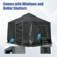 thumbnail image 2 of TOTAL Outdoor 10x10 FT Gazebo Winter Cover, Double Roof Waterproof Enclosure with Sidewalls & Mesh Windows, Universal Fit for Hardtop Gazebos, Black, 2 of 7