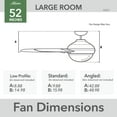 thumbnail image 2 of Hunter 52 inch Indoor Ceiling Fan with LED Light - White Ceiling Fan with Pull Chain, For Bedroom, Living Room, or Kitchen, Standard Mount, No Remote, 5 Blades - Anslee 50231, Fresh White, 2 of 11