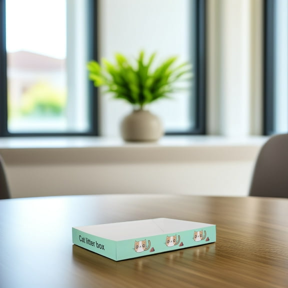 BESTYASH Portable Disposable Cat Litter Tray with Splash Guard Paper Material for Pet Use