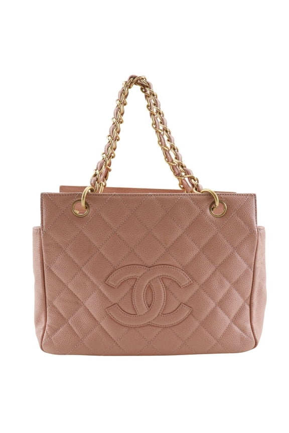 Pre-Owned CHANEL Matelasse COCO Mark Tote Bag, Chain Tote, A15688, Caviar Skin, Pink,... (Fair)