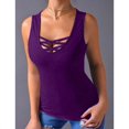 thumbnail image 1 of Mujer Criss Cross Casual Cami Shirt Sin mangas Tank Top Basic Lace up Blusa Xemadio CJWUS-4666, 1 of 1