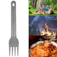 thumbnail image 1 of Lightweight WearResisting Titanium Spork Spoon Metal Cutlery Set for Outdoor Camping, 1 of 7