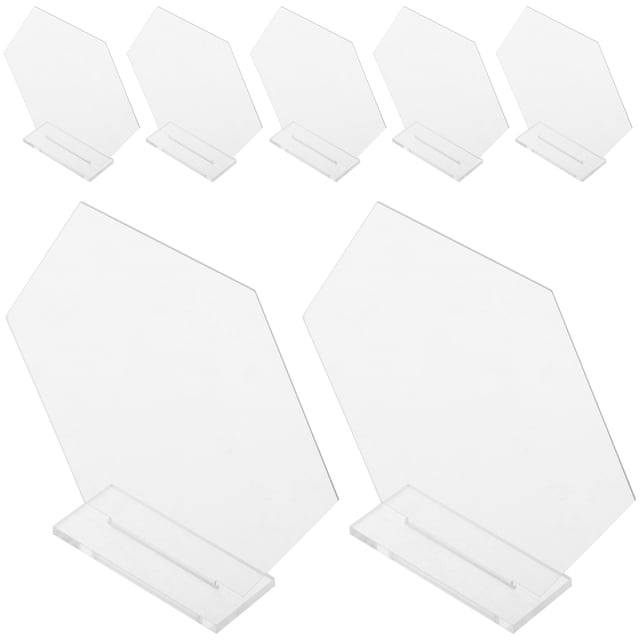 unbranded 18Jgo Marcadores Acrílicos Para En Forma Hexagonal Transparente Para Eventos Y Fiestas