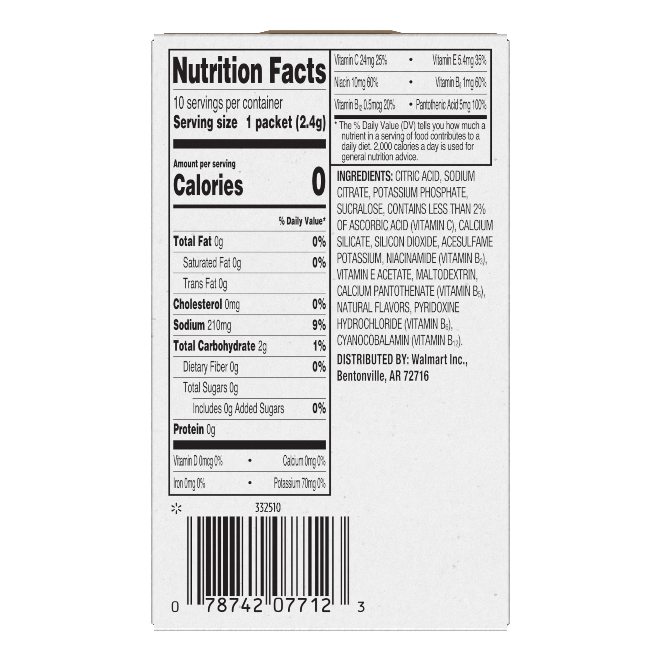 Great Value - Brandclub - Great Value Electrolyte Vitamin Enhanced