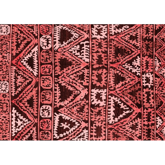 Ahgly Company Indoor Rectangle Solid Red Modern Area Rugs, 5' x 8'