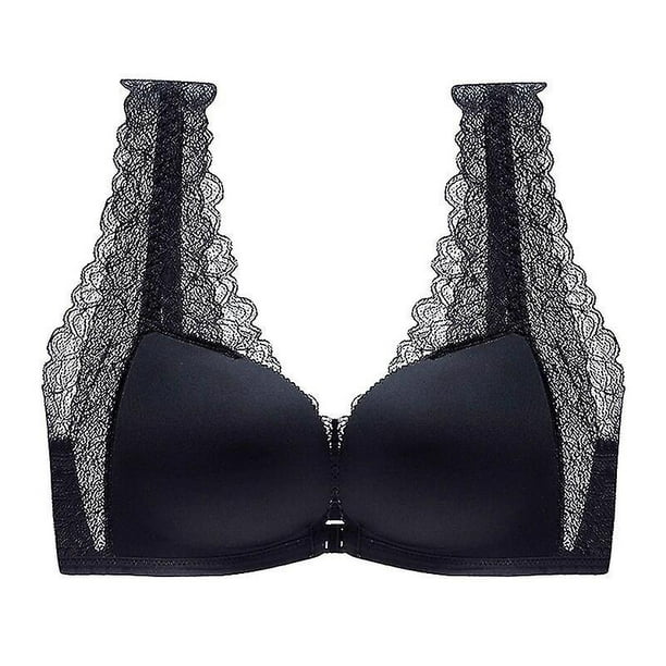Bras Female Vest Front Zipper Push Up Bra Full Cup Sexy Lace For Women  Bralette Top Plus Size Seamless Wireless Gather Siere 230330 From Mu03,  $13.66