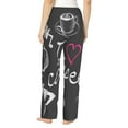 thumbnail image 3 of Sigee I Love Coffee Print Women's Soft Pajama Pants - Breathable and Comfortable Lounge Sleep Bottoms with Elastic Waistband and Pockets-Large, 3 of 9