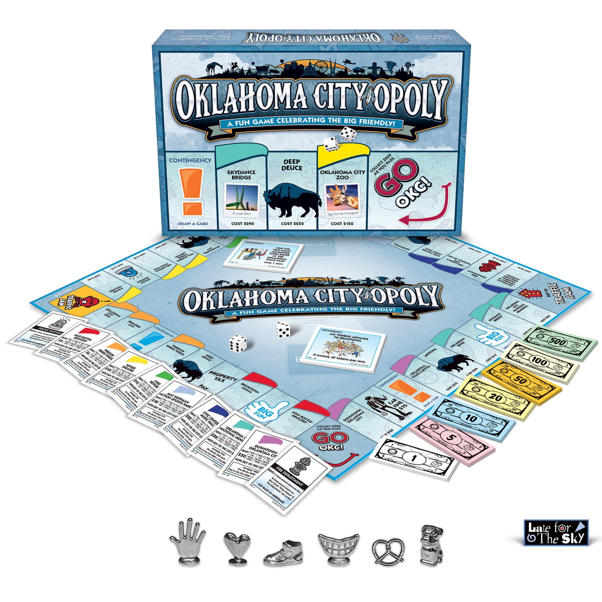Oklahoma City-Opoly Themed Family Board Game, 2-6 Players