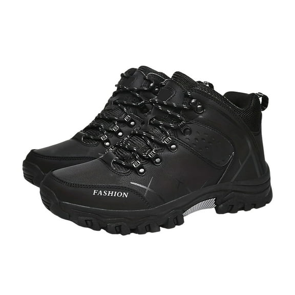 Mostsola Hiking Boots for Men Lace up High Top Ankle Booties Non-Slip Comfortable Athletic Shoes