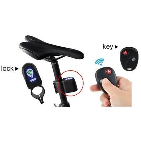 Yosoo Black ABS  Wireless Remote Control Security Vibration Alarm Anti-theft Lock, Bike Lock, Bike Remote