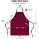 thumbnail image 2 of 4 Pack Chef Aprons, Apron with 2 Pockets, Adjustable Waterproof Apron for Women, Red, 2 of 5