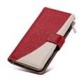 thumbnail image 3 of Funda cartera GANGXUN para OPPO A18/A38 , cuero PU con tarjetero, cremallera, correa de mano, soporte y protección 419°, 3 of 6