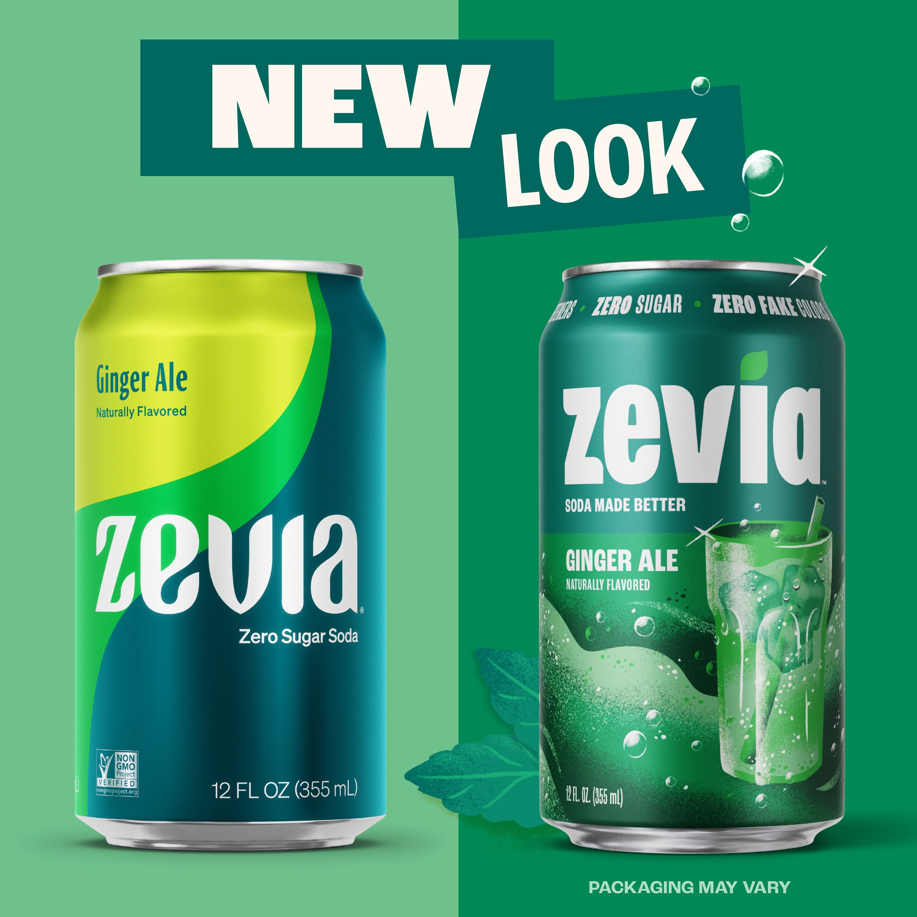 Zevia Zero Sugar Ginger Ale Soda Pop, 12 fl oz, 24 Pack of Cans