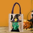 thumbnail image 4 of Dserhfy Halloween Candy Bag Reusable Trick or Treat Tote Bag Pumpkin Witch Ghost Printed Halloween Canvas Bag Large Grocery Bag, 4 of 8