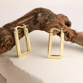 thumbnail image 6 of Lancharmed Gold Plated Earrings for Womens,Rectangular Geometry Earring Gifts for Friends Women, 6 of 7