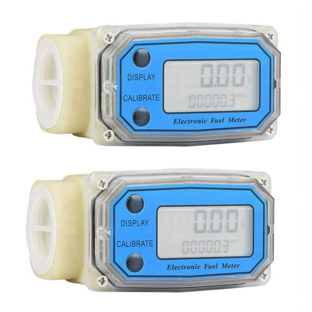 2X Mini Medidor de Flujo Digital de Turbina Medidor de Flujo de Combustible Medidor de Flujo de Turbina para Productos Químicos Medidor de Flujo de LíQuido de Mar de Agua