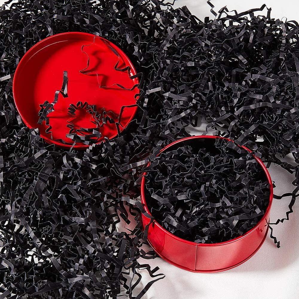 200gs 200g Easter Basket Grass Raffia Gift Filler Black Raffia Kraft Shredded Paper for Gift Wrapping & Basket Filling