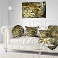 thumbnail image 3 of Designart Fractal Orange Yellow Flowers - Floral Throw Pillow - 12x20, 3 of 5