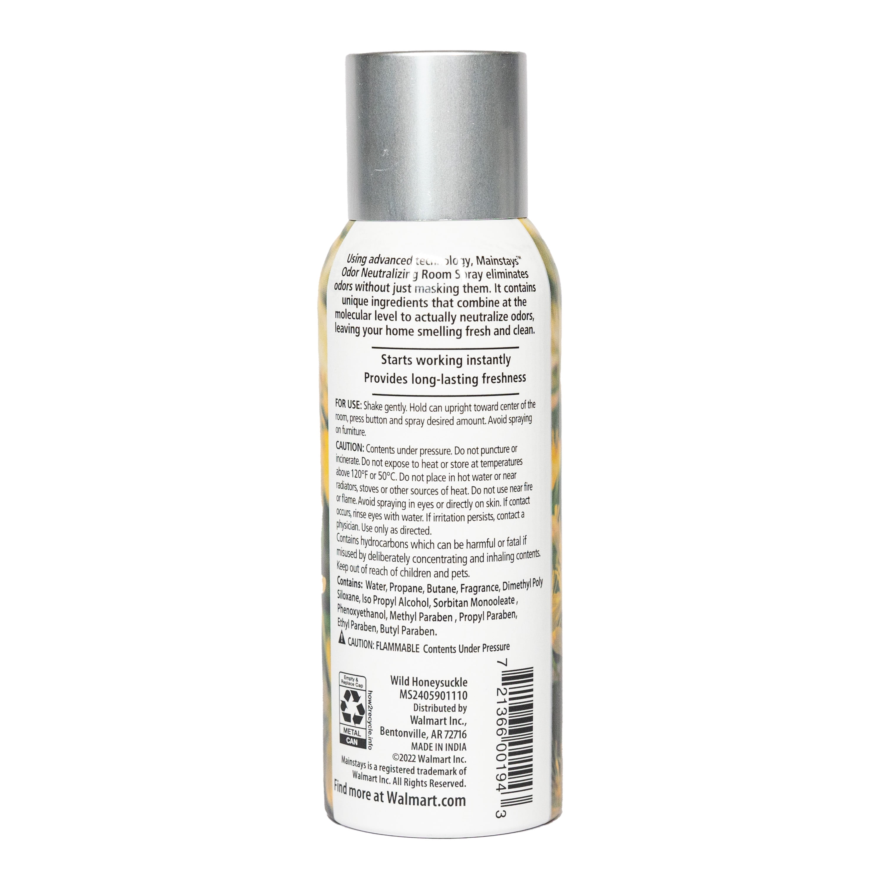 Mainstays Odor Neutralizing Room Spray, Wild Honeysuckle, 4 oz