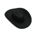 thumbnail image 4 of Sombrero de vaquero en miniatura a escala 1/6, sombrero occidental, decoración, accesorios coleccionables, figura de acción, accesorio decorativo para Negro, 4 of 8