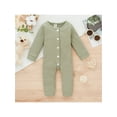 thumbnail image 2 of Kiapeise Infant Unisex Baby Boy Girl Long Sleeve Button Solid Knitted Romper Bodysuit One Piece Jumpsuit Outfits Clothes, 2 of 8