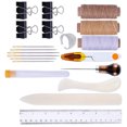 thumbnail image 3 of Kit de herramientas artesanales de cuero con aguja, hilo encerado, herramientas de trabajo de cuero, Kit de costura de cuero para abrigos, 3 of 12