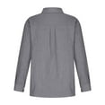 thumbnail image 4 of LYXSSBYX Button Down Shirts for Women Women's Tops Fashion Solid Button Shirt Female V-Neck Loose T-shirt Blouse, 4 of 5