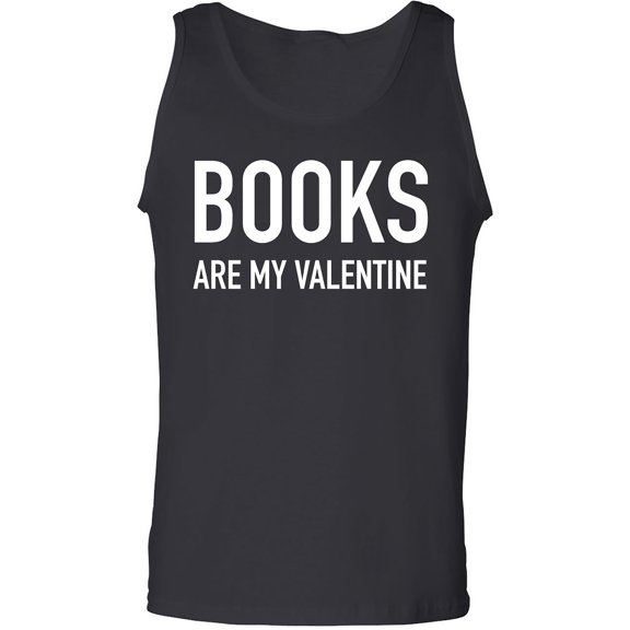 Books Are My Valentine Adult Tank Top