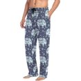 thumbnail image 4 of GZHJMY Elephant Pajama Pants for Men, Lounge Pants Lightweight Men Pajama Bottoms with Drawstring Pockets, Christmas New Year Birthday Gifts, XX-Large, 4 of 6