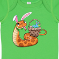thumbnail image 3 of Inktastic Easter Cute Snake with Basket and Bunny Ears Boys or Girls Baby Bodysuit, 3 of 4