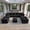 Chenille Cloud Couch - Black, variant on BEHOST 130" 6-Piece Modular Sectional Sofa with 2 Movable Ottomans, U-Shaped Cloud Couch for Living Room, Modern Chenille Deep Seat Sofa Set, Flexible Oversized Sleeper Couches, Black