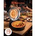 thumbnail image 2 of VEVOR Pizza Oven, 12 in Electric Pizza Maker, 1200W Electric Pizzas Cooker with Cordierite Stone, 5-Mode Temperature Control, Viewing Window for Precise Cooking, Heats up to 788 ˚F, for Home (Black), 2 of 9