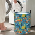thumbnail image 5 of Zufioo Animals In Camping Print Round Dirty Clothes Basket, Waterproof Standing Dirty Clothes Bag, Suitable for Home, Bathroom, Car Trunk-Small, 5 of 6