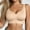 Khaki, variant on Njagoc3 Cotton Sports Bras for Women V Neck Solid Color Bra Hook Closure Bra Breathable Daily Bra