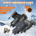 thumbnail image 3 of Fleece Cold-proof Gloves Windproof Touch Screen 5Fingers Cycling Cotton Glo, 3 of 9